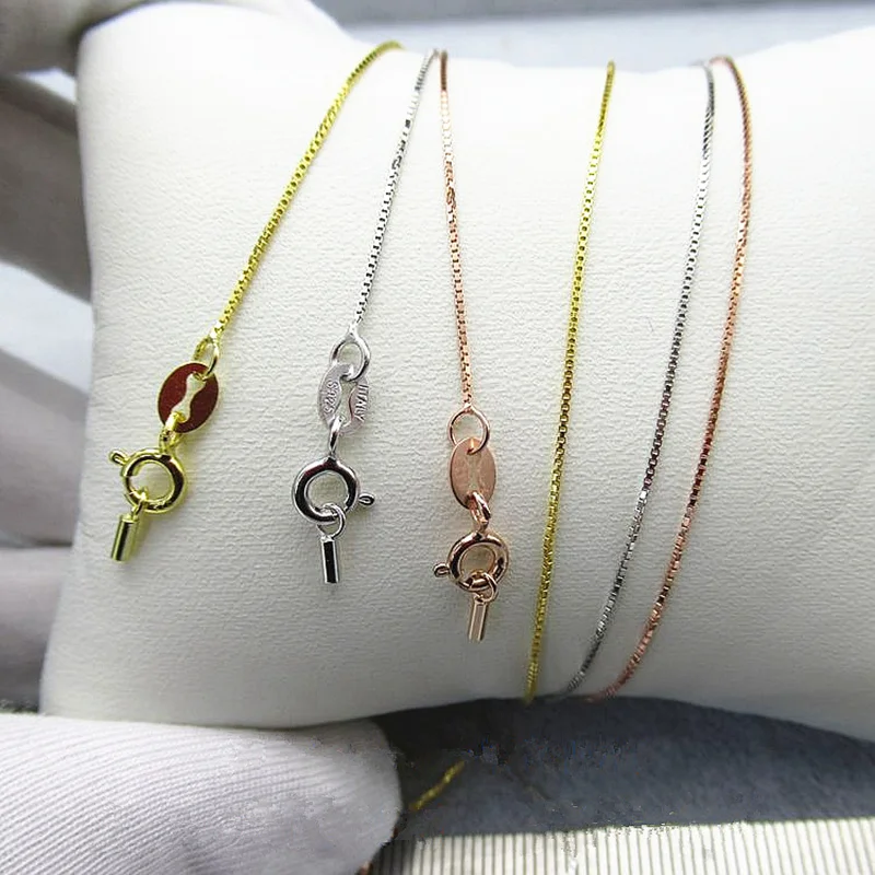DIY Jewelry Accessory S925 Sterling Silver String pearl dedicated With casing box chain Gold & Platinum & Rose Gold
DIY Jewelry Accessory S925 Sterling Silver String pearl dedicated With casing box chain Gold & Platinum & Rose Gold