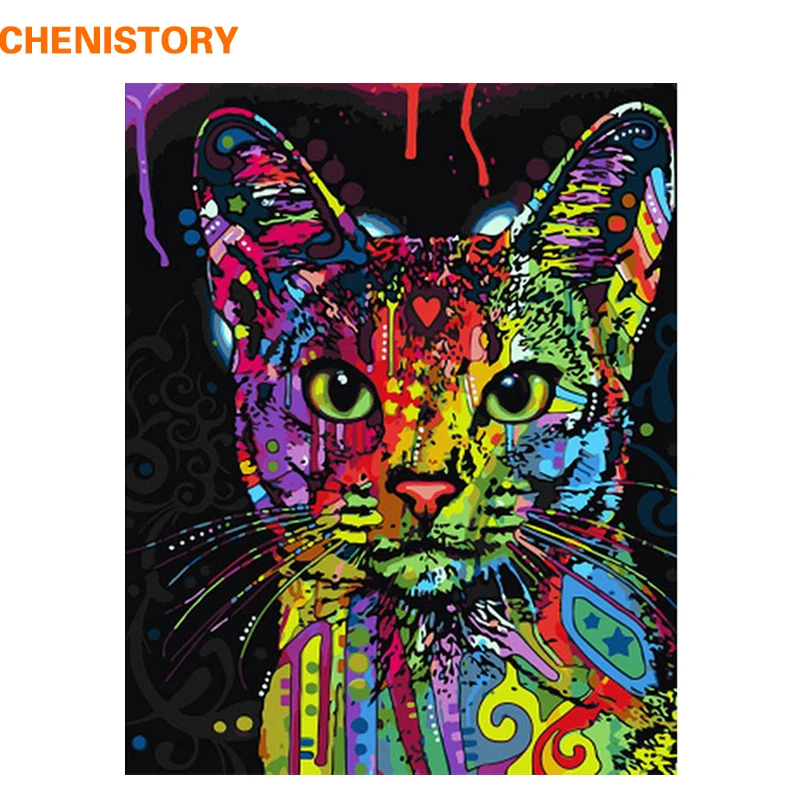 CHENISTORY Colorful Cat DIY Painting By Numbers Abstract Modern Wall Art Picture Kit Coloring Painting By Numbers For Home Decor
CHENISTORY Colorful Cat DIY Painting By Numbers Abstract Modern Wall Art Picture Kit Coloring Painting By Numbers For Home Decor
