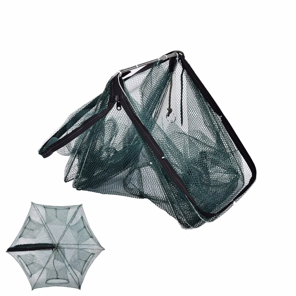 New 6 Hole Automatic Folding Fishing Net Minnow Shrimp Cage Nylon Foldable Crab Fish Trap Cast Net Cast Fishing Network
New 6 Hole Automatic Folding Fishing Net Minnow Shrimp Cage Nylon Foldable Crab Fish Trap Cast Net Cast Fishing Network
