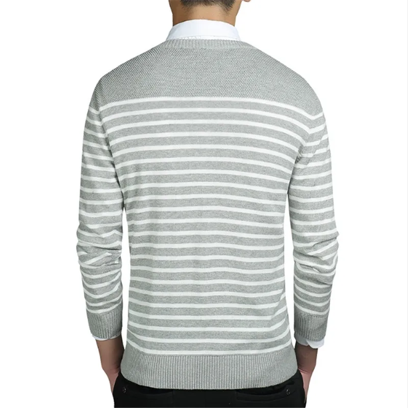 Male Jumper Long Sleeve Male Pull Homme Cachemire Men's Sweater Striped Style PureCashmere Knitted Basic Simple Casual Sweater
Male Jumper Long Sleeve Male Pull Homme Cachemire Men's Sweater Striped Style PureCashmere Knitted Basic Simple Casual Sweater