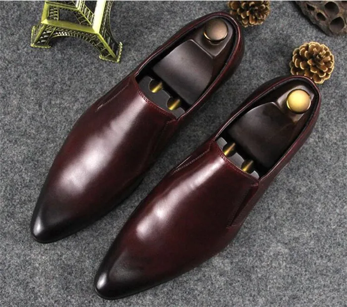 British men's leather sslip-on shoes business suits pointed toe shoes men's shoes fashion groom wedding shoes
British men's leather sslip-on shoes business suits pointed toe shoes men's shoes fashion groom wedding shoes