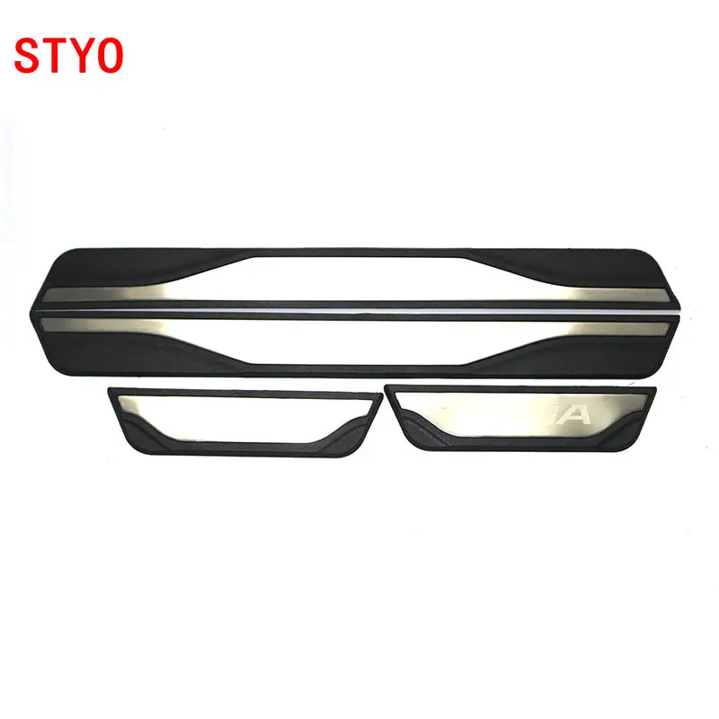 STYO Car Stainless Steel Car Door Sill Scuff Plate Kick Pedal Cover Protectors Trim For Hyundaiii KONA 2017 2018 2019
STYO Car Stainless Steel Car Door Sill Scuff Plate Kick Pedal Cover Protectors Trim For Hyundaiii KONA 2017 2018 2019