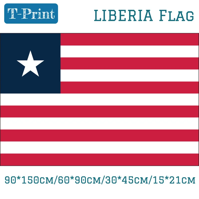 

The Republic Of Liberia National Flag 3x5ft Banner Polyester 90*150cm/60*90cm/40*60cm Flying Hanging Flag 15*21cm Hand Flag