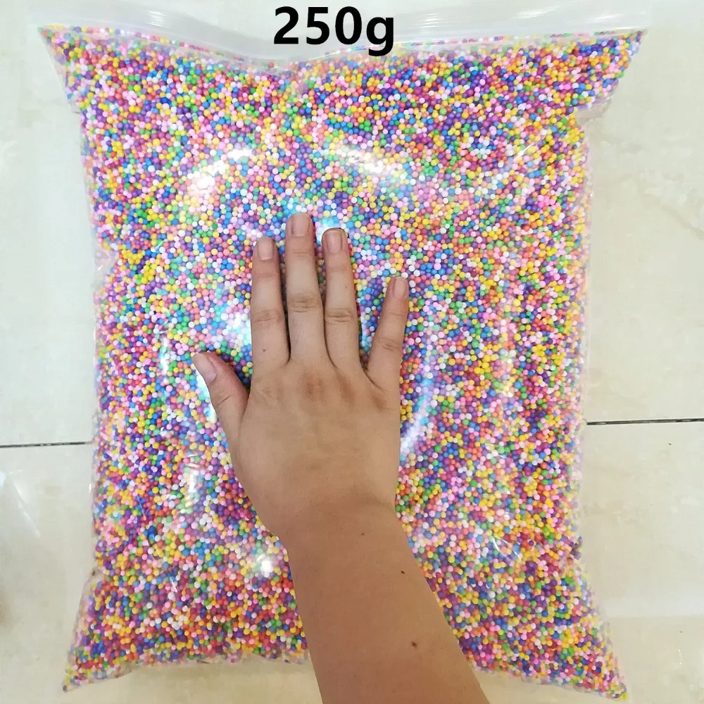 250g/bag DIY Snow Mud Particles Accessories Slime Balls Small Tiny Foam Beads For Floam Filler For DIY Supplies 2-4mm
250g/bag DIY Snow Mud Particles Accessories Slime Balls Small Tiny Foam Beads For Floam Filler For DIY Supplies 2-4mm
