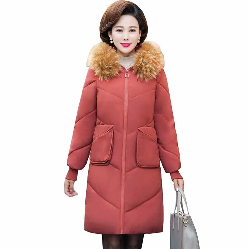 

2019 зимние парки Женская куртка с хлопковой подкладкой утепленная Длинная Верхняя одежда с капюшоном женские пуховики больших размеров G515