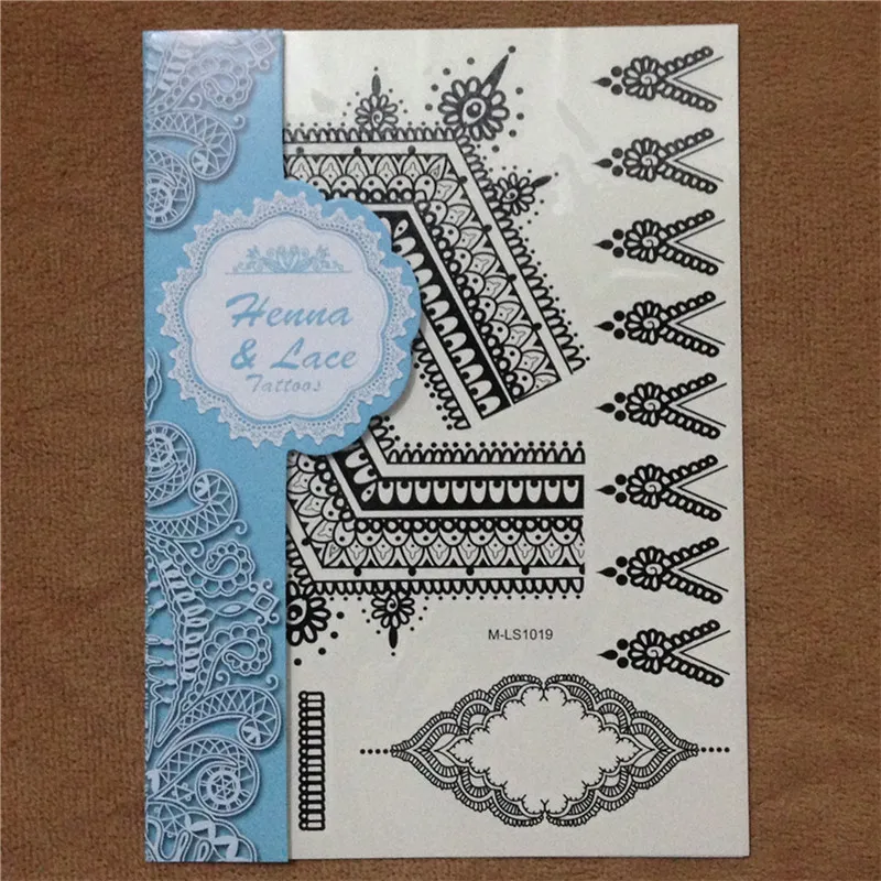The Most Popular Black Henna Tattoos Temporary Inspired Body Tattoos Stickers
