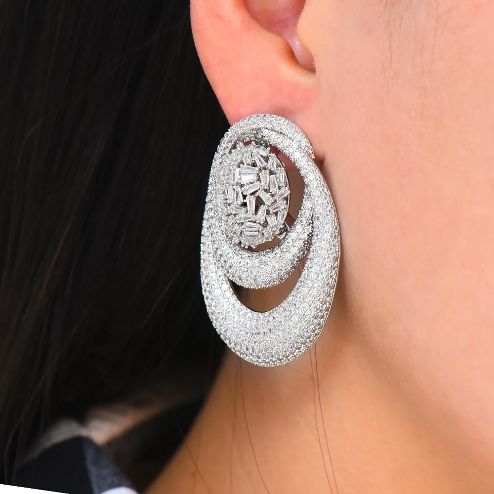 SISCATHY Classic Geometric AAA Cubic Zirconia African Nigerian Wedding Stud Earrings Fashion Jewelry Womens Earrings in Jewelry
SISCATHY Classic Geometric AAA Cubic Zirconia African Nigerian Wedding Stud Earrings Fashion Jewelry Womens Earrings in Jewelry