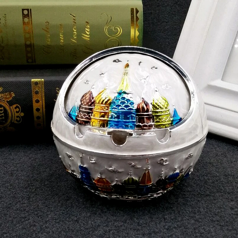 European retro creative aluminum alloy ball with lid metal ashtray fashion personality home desk home
European retro creative aluminum alloy ball with lid metal ashtray fashion personality home desk home