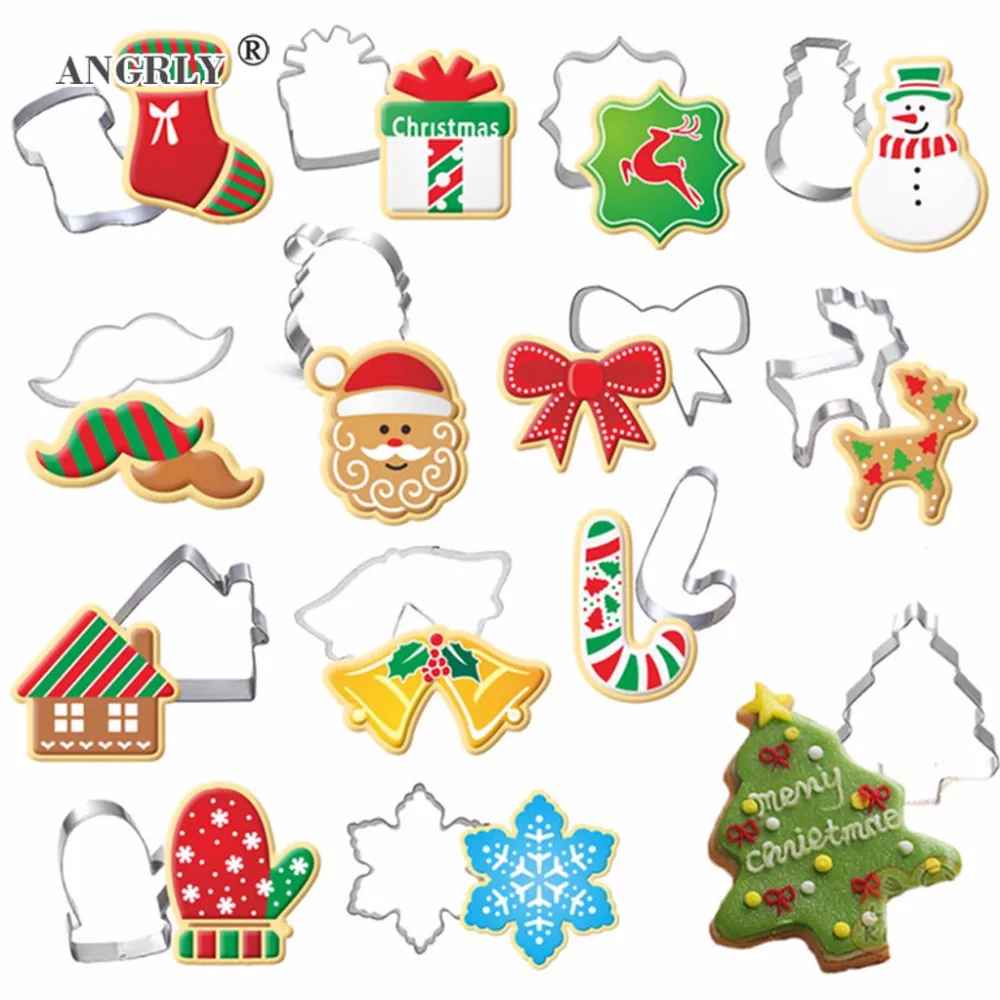 Christmas Cookie Cutter Stainless Steel Cut Candy Biscuit Mold Cooking Tools Christmas Theme Metal Cutters Mould Snowflake Snowm
Christmas Cookie Cutter Stainless Steel Cut Candy Biscuit Mold Cooking Tools Christmas Theme Metal Cutters Mould Snowflake Snowm