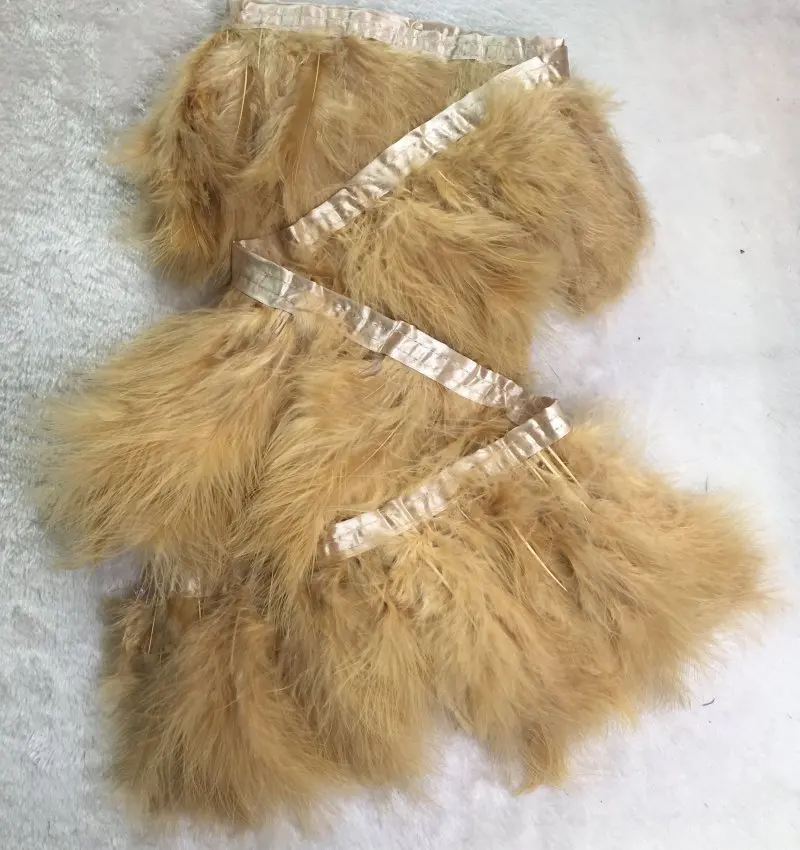 10Meters/lot 5-6inch Khaki color Feather Trims Dress For Sewing Turkey Fringe with Satin Fibbon Costumes Feather Carfts
10Meters/lot 5-6inch Khaki color Feather Trims Dress For Sewing Turkey Fringe with Satin Fibbon Costumes Feather Carfts