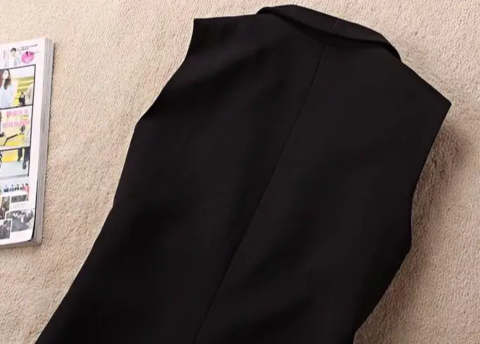 Fashion Blazer Black Vest Women Autumn Sleeveless Cardigan Jacket OL BLACK Long Waistcoat With Pocket plus size 3XL
Fashion Blazer Black Vest Women Autumn Sleeveless Cardigan Jacket OL BLACK Long Waistcoat With Pocket plus size 3XL