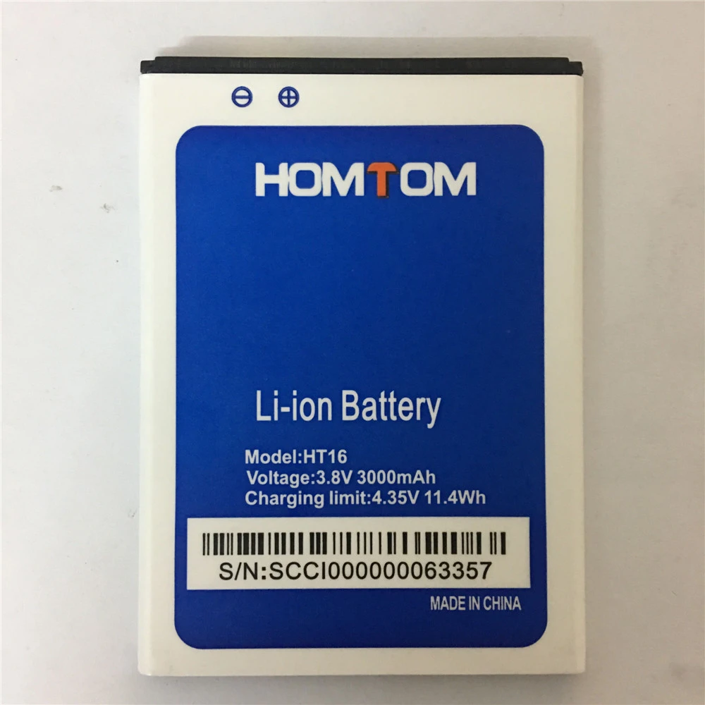For HOMTOM HT16 Battery 100% Original Replacement 3000mAh li-ion Back-up Battery for HOMTOM HT16 Pro Smartphone
For HOMTOM HT16 Battery 100% Original Replacement 3000mAh li-ion Back-up Battery for HOMTOM HT16 Pro Smartphone