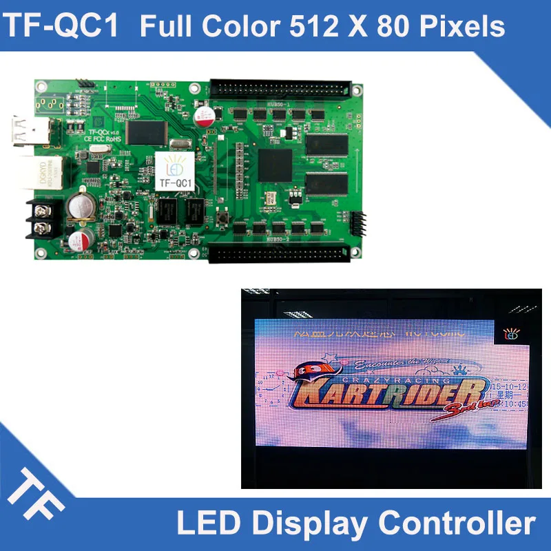 TF-QC1 Longgreat TF USB Ethernet порт полноцветный светодиодный дисплей асинхронная карта управления 512*80, 384*160
TF-QC1 Longgreat TF USB Ethernet порт полноцветный светодиодный дисплей асинхронная карта управления 512*80, 384*160