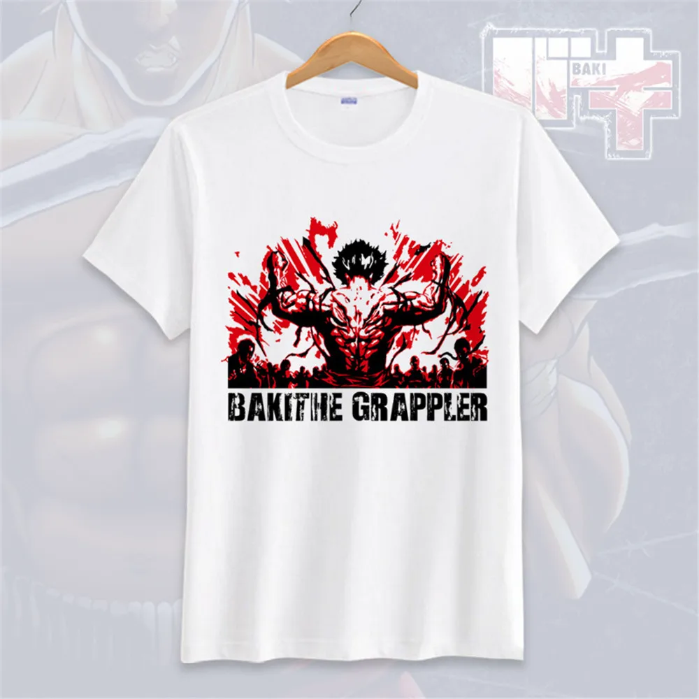 Косплей Grappler Baki Saidai no Tournament Футболка мужская забавная с принтом героя аниме