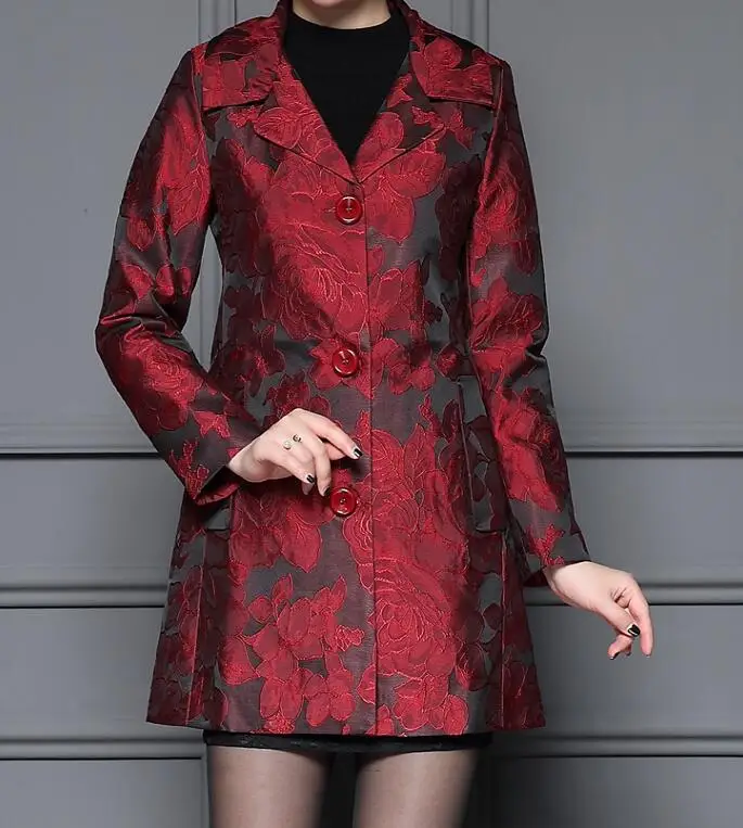 XL-5XL Hot / Spring Women New Fashion Medium long lapel single-breasted temperament thin coat
XL-5XL Hot / Spring Women New Fashion Medium long lapel single-breasted temperament thin coat