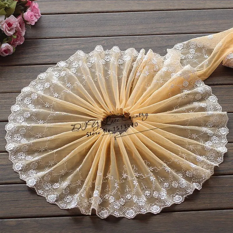2yards/lot 19cm wide French Lace Fabric Embroidered Floral Tulle Lace Trim~Lace Ribbon~lovely~
2yards/lot 19cm wide French Lace Fabric Embroidered Floral Tulle Lace Trim~Lace Ribbon~lovely~