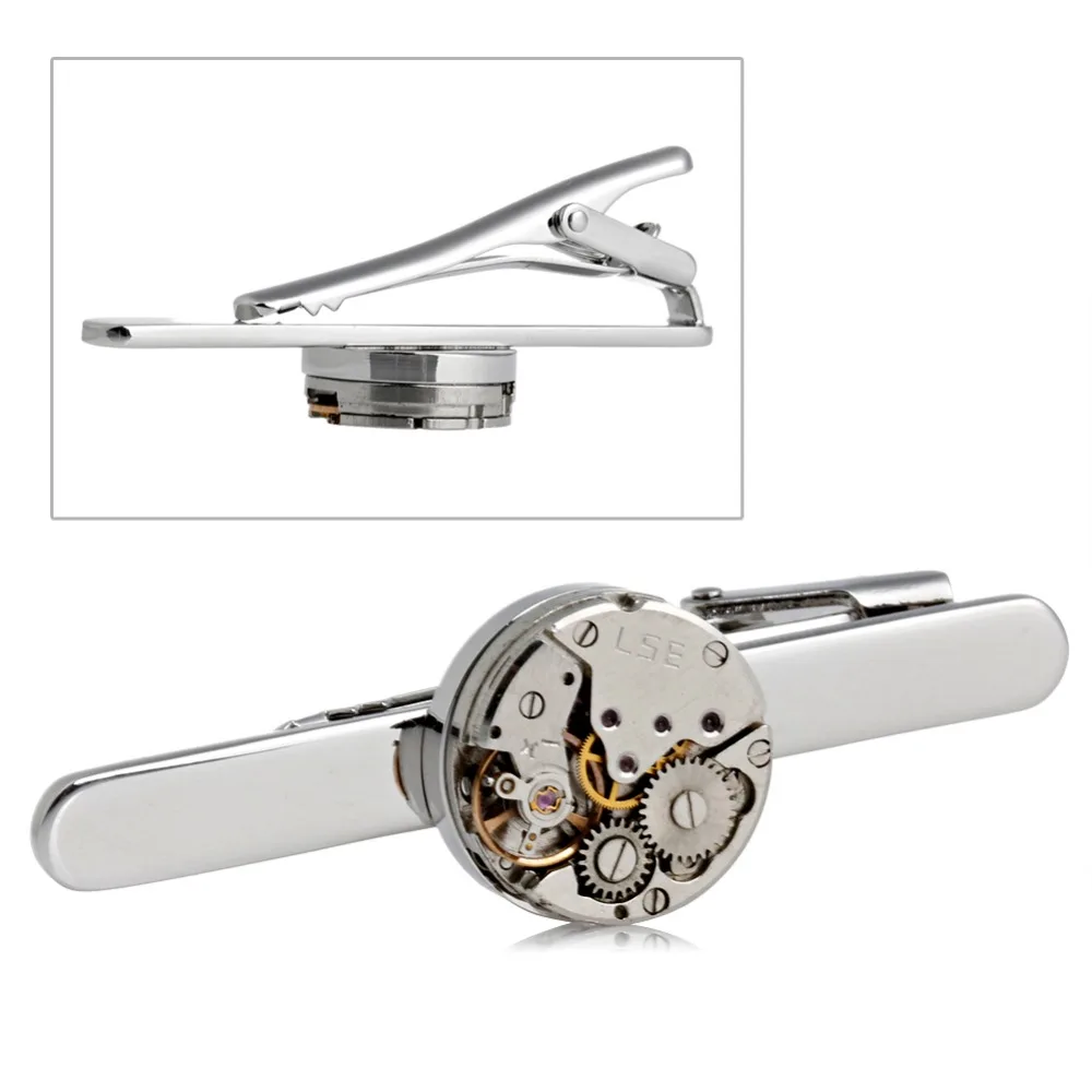 Stainless Steel Fashion Steampunk Men's Tie Clip Vintage Watch Movement Tie Clasp Tack
Stainless Steel Fashion Steampunk Men's Tie Clip Vintage Watch Movement Tie Clasp Tack