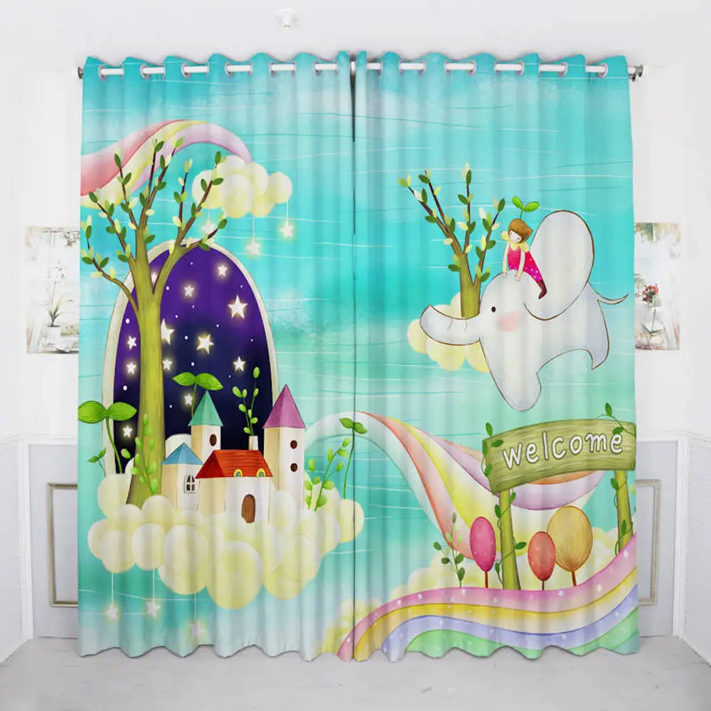 Custom Window Curtains for Living Room Bedroom Nursery Kids Children Room Window Tulle Sheer Drapes Tree Elephant Star Aqua
Custom Window Curtains for Living Room Bedroom Nursery Kids Children Room Window Tulle Sheer Drapes Tree Elephant Star Aqua