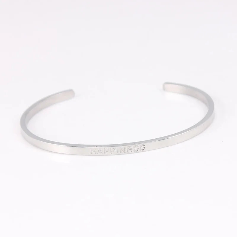 2018 316L Stainless Steel Engraved Positive Inspirational Quote Cuff Bracelet Women Mantra Bracelet Bangle
2018 316L Stainless Steel Engraved Positive Inspirational Quote Cuff Bracelet Women Mantra Bracelet Bangle