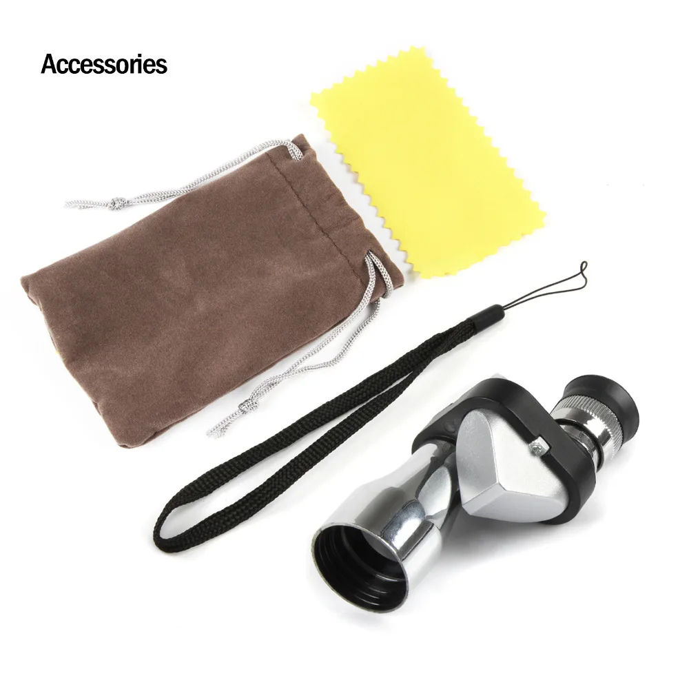 Mini Pocket 8X20 Silver Monocular Telescope Mini Monocular with Magnifying Hood Mini Microscope Telescope
Mini Pocket 8X20 Silver Monocular Telescope Mini Monocular with Magnifying Hood Mini Microscope Telescope