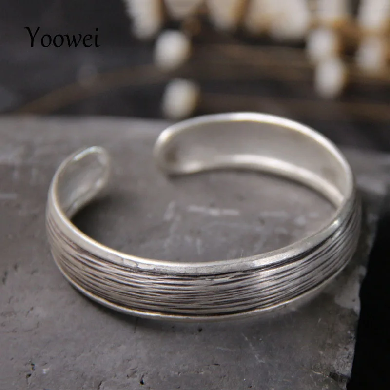 Yoowei Brand Vintage Thai Silver Handmade Bangles Party Wedding Luxurious Opening New Original Creative Mom Grandma Jewelry Gift
Yoowei Brand Vintage Thai Silver Handmade Bangles Party Wedding Luxurious Opening New Original Creative Mom Grandma Jewelry Gift
