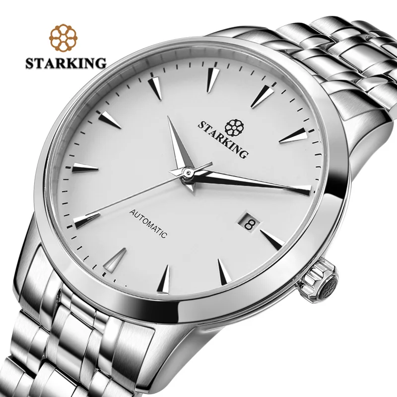 STARKING Automatic Watch Men AM0184 Stainless Steel Simple Black watch 28800 Beats Movt Sapphire Crystal Wrist Watch Waterproof
STARKING Automatic Watch Men AM0184 Stainless Steel Simple Black watch 28800 Beats Movt Sapphire Crystal Wrist Watch Waterproof