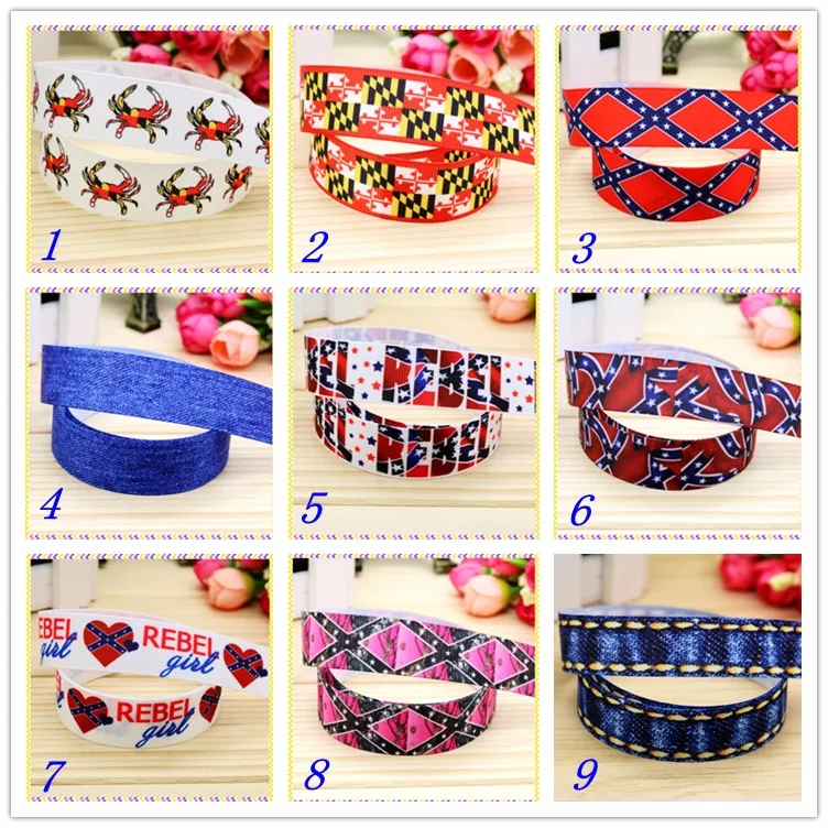 7/8'' Free shipping flag state jean printed grosgrain ribbon hairbow headwear party decoration diy wholesale OEM 22mm D210
7/8'' Free shipping flag state jean printed grosgrain ribbon hairbow headwear party decoration diy wholesale OEM 22mm D210