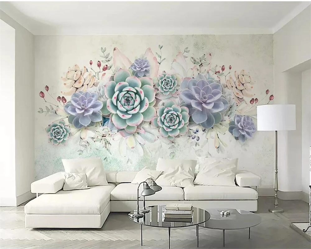 beibehang Custom wallpaper 3d photo mural small fresh succulents watercolor style 3d stereo background wallpaper papel de parede
beibehang Custom wallpaper 3d photo mural small fresh succulents watercolor style 3d stereo background wallpaper papel de parede