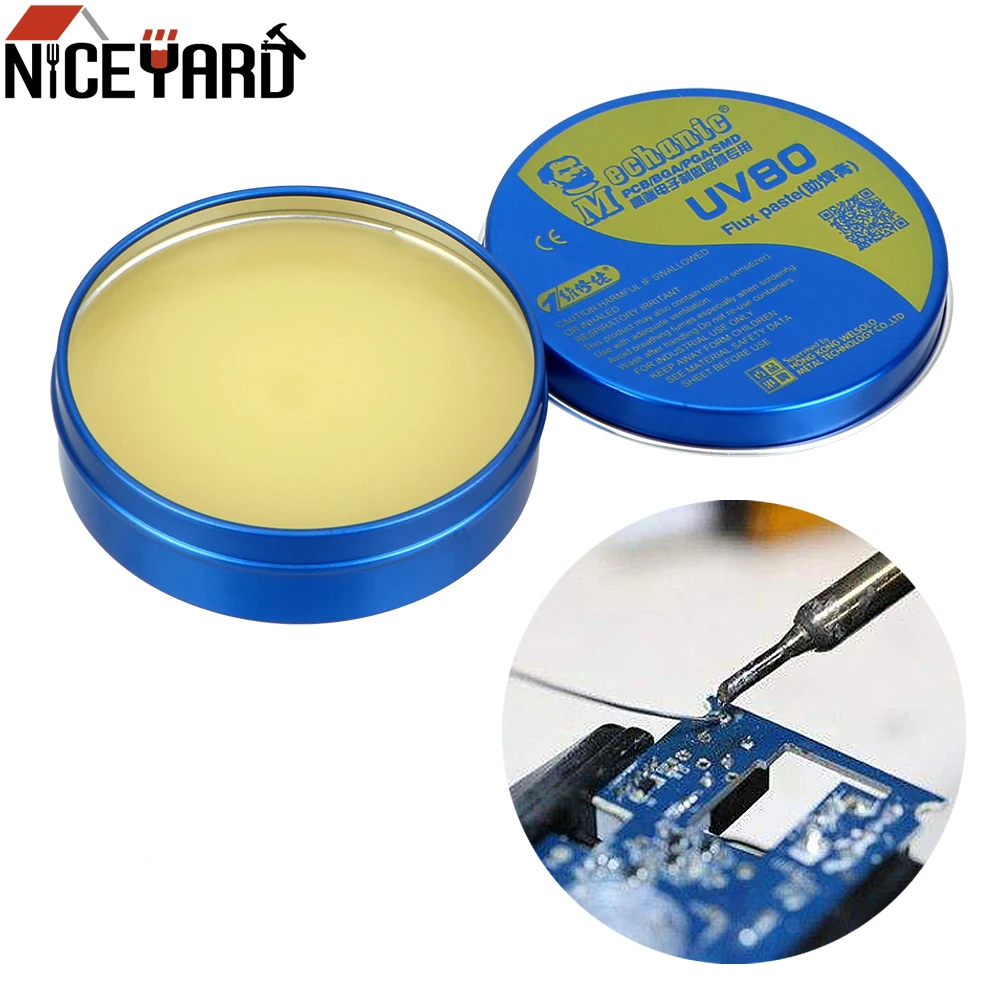 NICEYARD пастообразный флюс Электрический паяльник для подключения к сварочные флюсы нечистое MCN-UV80 для PCB/BGA/PGA/SMD пайки оловом BGA шарики припоя п...
NICEYARD пастообразный флюс Электрический паяльник для подключения к сварочные флюсы нечистое MCN-UV80 для PCB/BGA/PGA/SMD пайки оловом BGA шарики припоя п...