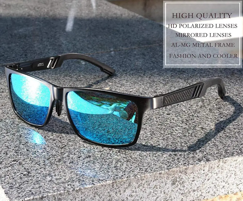 Популярные поляризационные солнцезащитные очки в металлической оправе стиле
