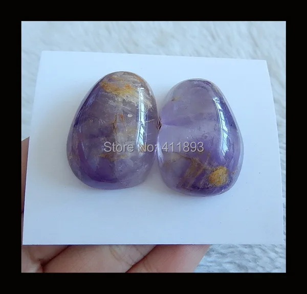 Natural stone Amethyst fashion Cabochon Pairs,Semiprecious stone jewelry earring cabochons pair,32x23x12mm,28.4g
Natural stone Amethyst fashion Cabochon Pairs,Semiprecious stone jewelry earring cabochons pair,32x23x12mm,28.4g