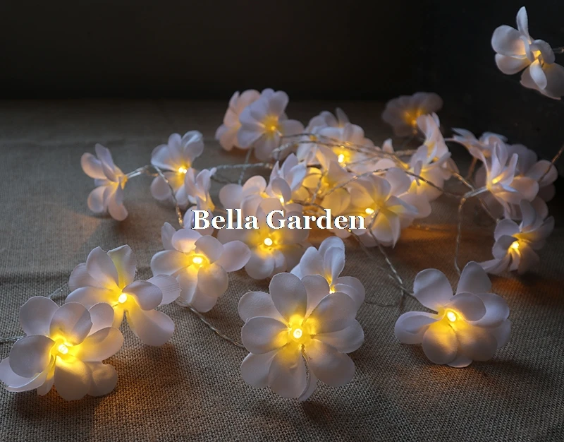 Ручная работа 3 м 20LED гирлянда frangipani с usb питанием цветочная украшения для