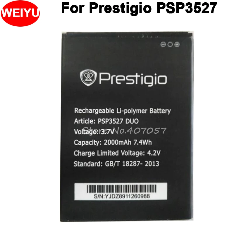 10 шт./лот PSP3527 Аккумулятор для Prestigio Wize NK3 DUO аккумулятор 2000 мАч | Мобильные телефоны