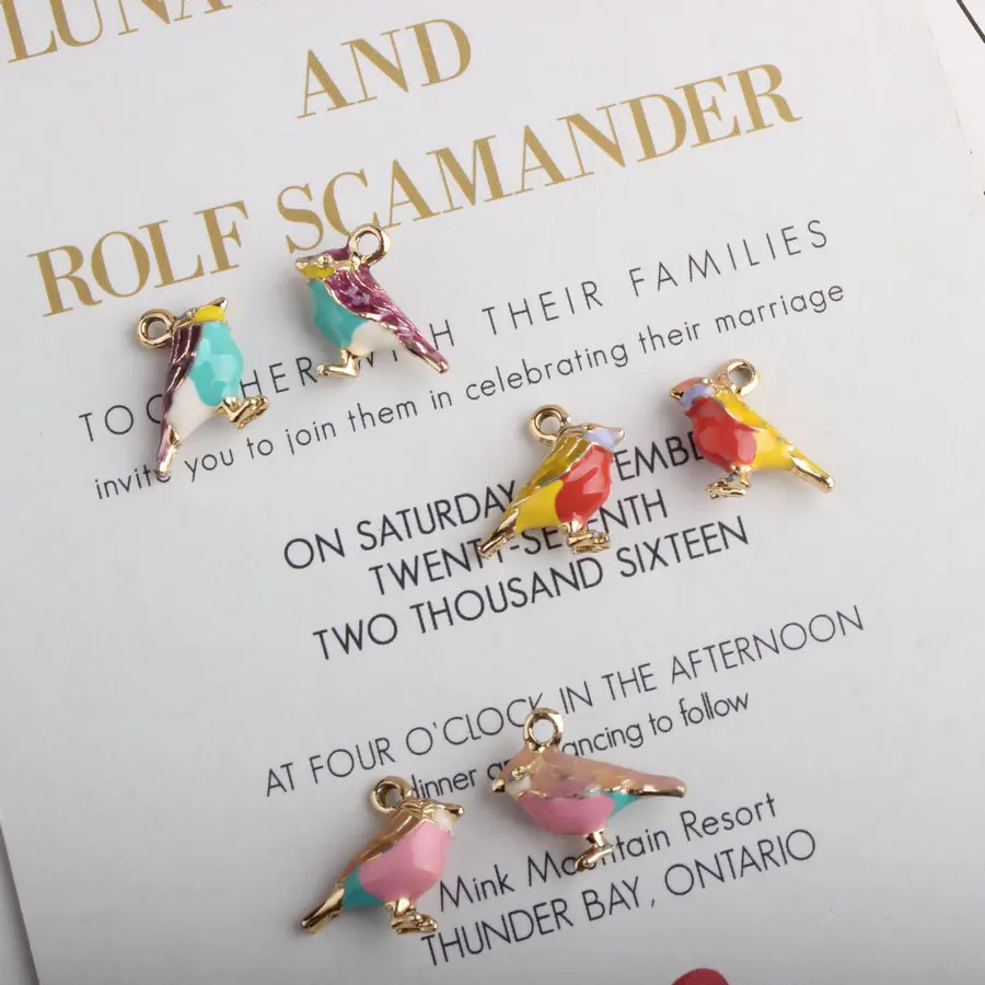10PC/Lot Diy Jewelry Accessories Three-dimensional Sparrow Animal Enamel Charms 15*17mm Bracelet Earring Necklace Charm
10PC/Lot Diy Jewelry Accessories Three-dimensional Sparrow Animal Enamel Charms 15*17mm Bracelet Earring Necklace Charm