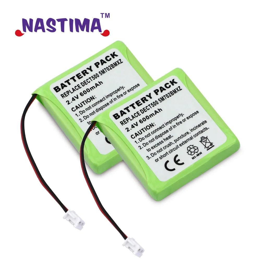 NASTIMA 2 шт 4 V 600mAh NiMH телефонный Аккумулятор для Medion MD81877 тонкий DECT 500 TeXet TX D7400