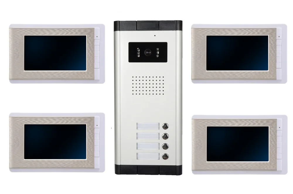 Professional Smart Home 7 inch Screen Video Intercom Phone,One to Four Video Doorphone Kit Configuration D57b
Professional Smart Home 7 inch Screen Video Intercom Phone,One to Four Video Doorphone Kit Configuration D57b