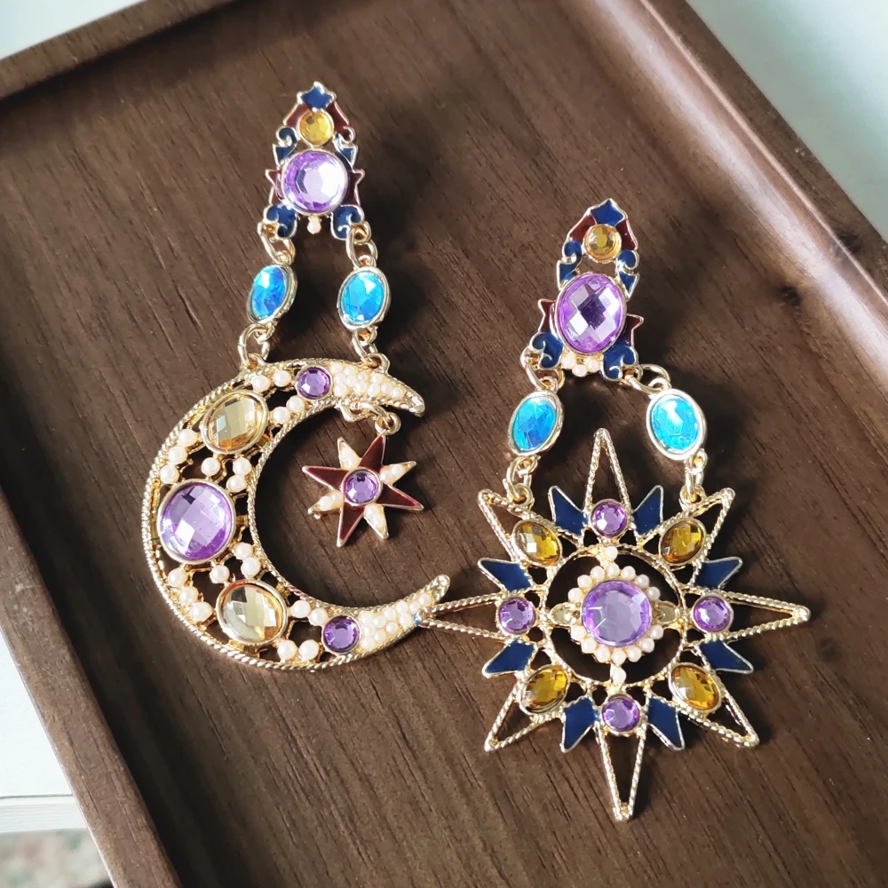 2022 Bohemian Crystal Moon Stars Drop Earrings For Women Vintage Earrings Female Fashion Party Jewelry Brincos
2022 Bohemian Crystal Moon Stars Drop Earrings For Women Vintage Earrings Female Fashion Party Jewelry Brincos