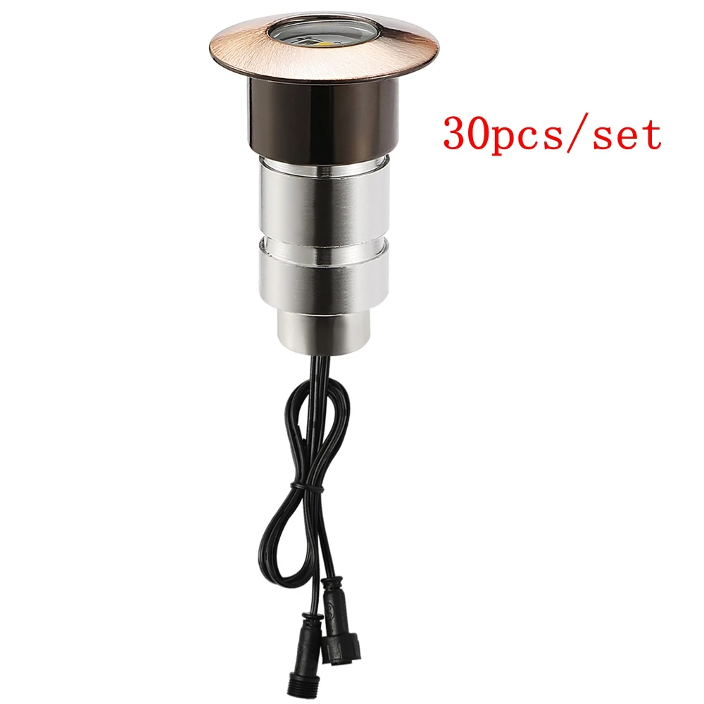 QACA France Bronze coloured Outdoor Light Wall Kitchen Decoration Inground Lighting Warm White Fence Led Lamp 30pcs/set F102X 30|inground