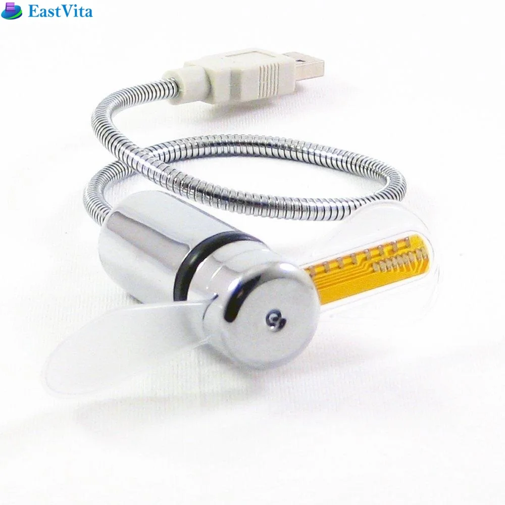 EastVita USB светодиодный вентилятор с часами портативный питанием от портативное