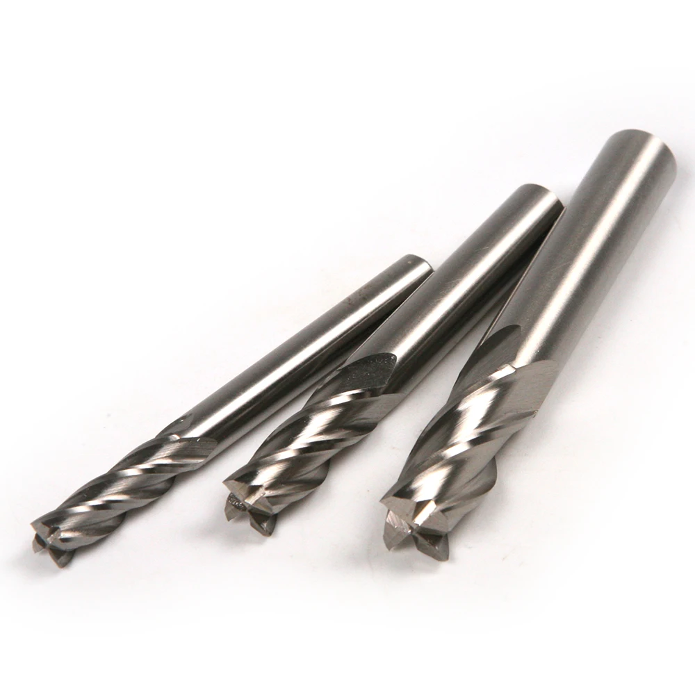 New 1pcs Super hard white steel High Speed Steel End Milling Cutter sharp edge 4 flutes for processing general iron material | Инструменты