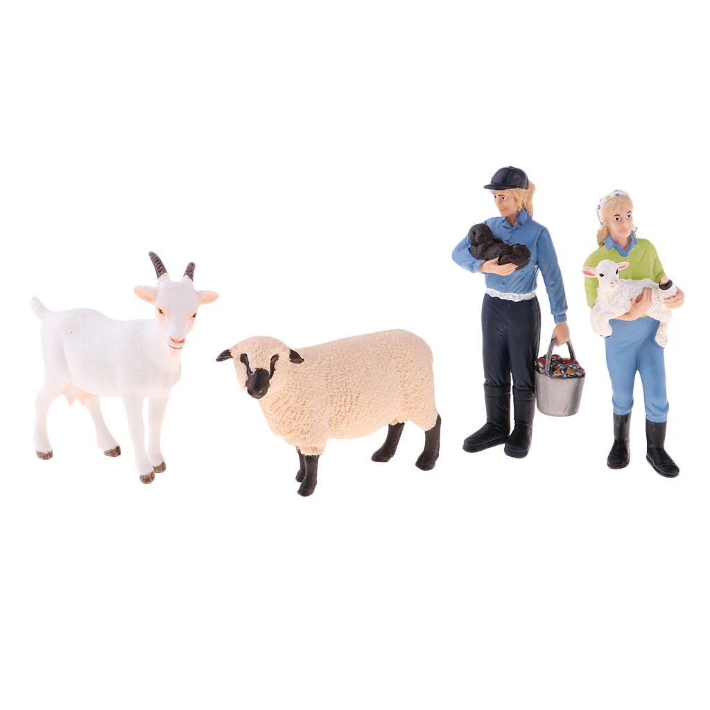 Hand Painted Realistic Farm Animal Figures Set Includes Farmer Sheep Cow Model Dollhouse Mini People Figures Model Collectible
Hand Painted Realistic Farm Animal Figures Set Includes Farmer Sheep Cow Model Dollhouse Mini People Figures Model Collectible