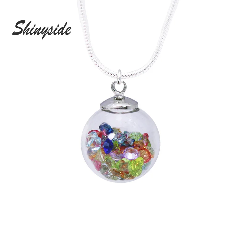 Фото Женское серебряное ожерелье с подвеской кристаллами подарок 2019|Цепочки| |