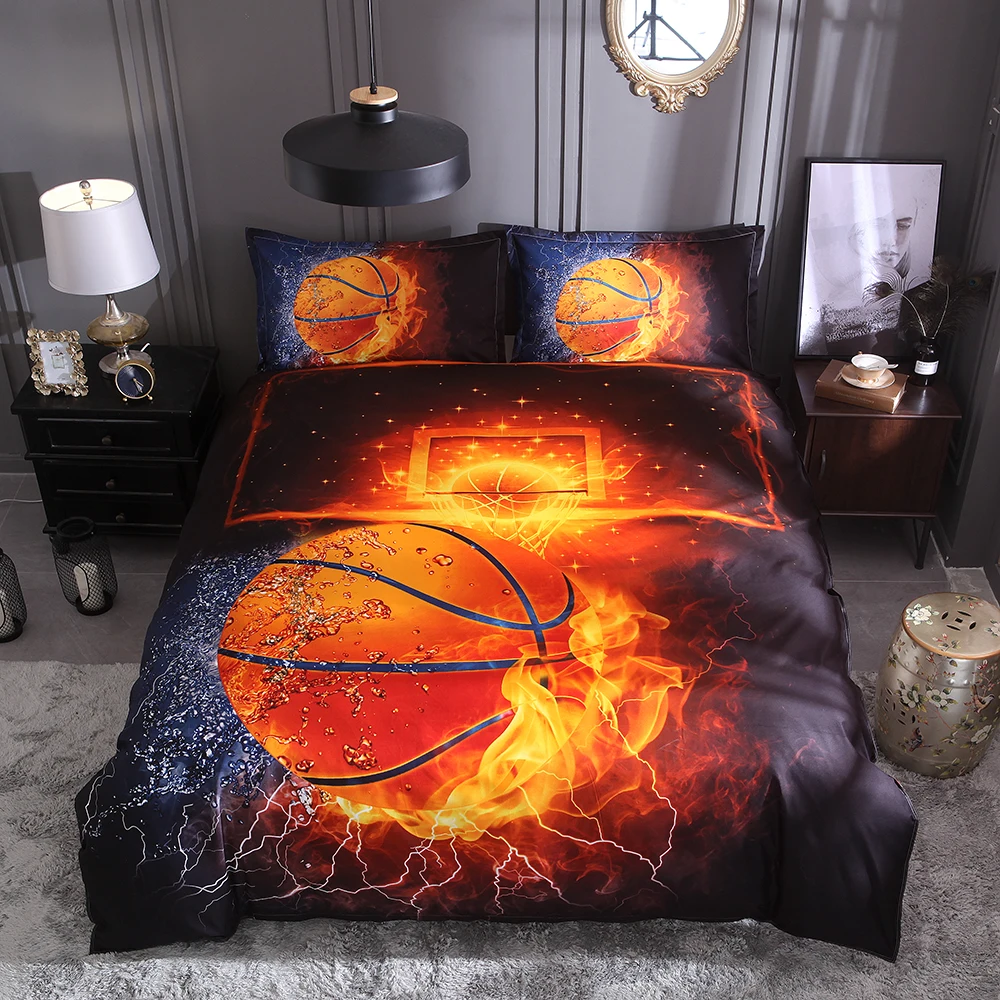 Sports Department Basketball quilt cover bedding quilt cover and headrest cover size home textile three-piece bedding set pillow
Sports Department Basketball quilt cover bedding quilt cover and headrest cover size home textile three-piece bedding set pillow