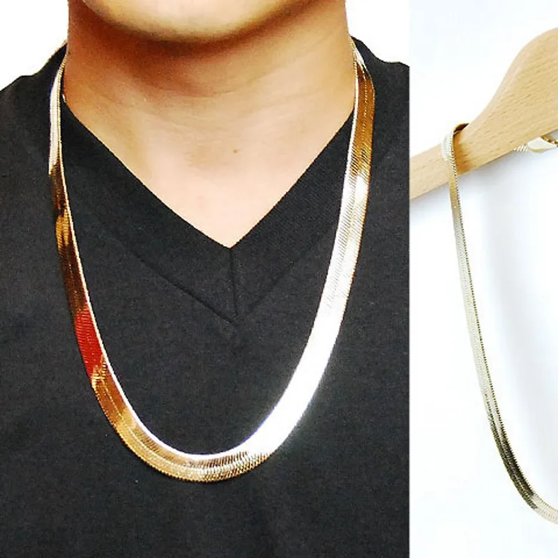 Big Golden Snake Chain Boutique 1cm Flat Dragon Bone Retro Copper Hip Hop Herringbone Necklace Metal Women Men's Chain Silver
Big Golden Snake Chain Boutique 1cm Flat Dragon Bone Retro Copper Hip Hop Herringbone Necklace Metal Women Men's Chain Silver