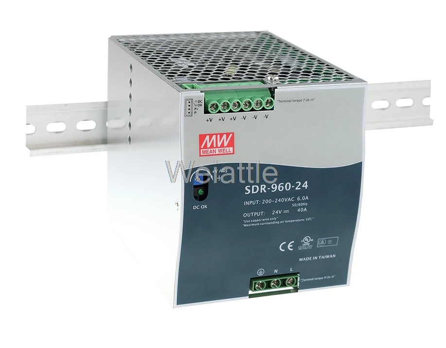 MEAN WELL оригинальный SDR-960-24 24 в 40 А meanwell SDR-960 24 в 960 Вт промышленная din-рейка с одним выходом и функцией PFC
MEAN WELL оригинальный SDR-960-24 24 в 40 А meanwell SDR-960 24 в 960 Вт промышленная din-рейка с одним выходом и функцией PFC