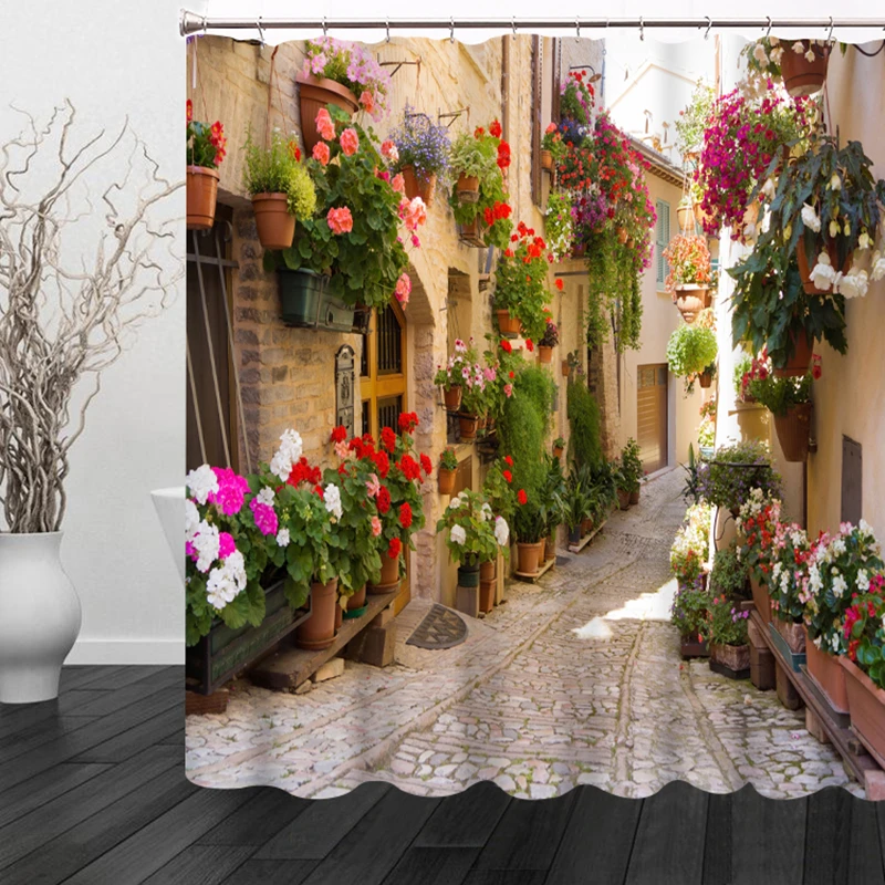 3D Colorful Street Alley Pattern Shower Curtains Bathroom Curtain Waterproof Thickened Bath Curtain
3D Colorful Street Alley Pattern Shower Curtains Bathroom Curtain Waterproof Thickened Bath Curtain