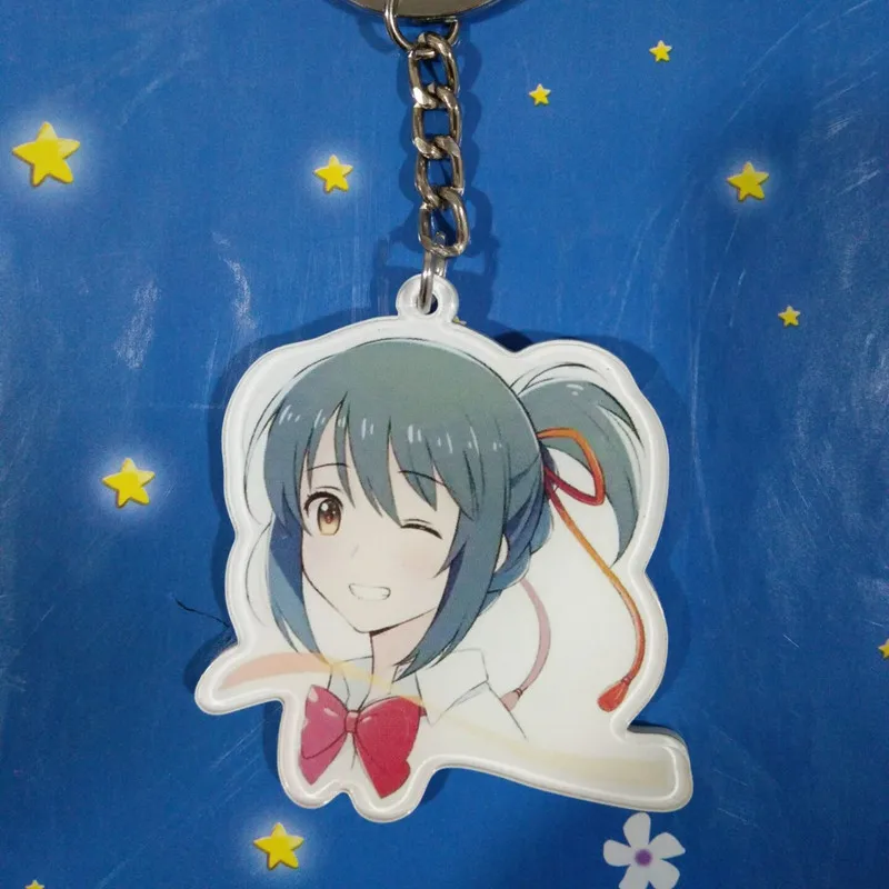 9pcs/set Impress Story Kimi no na wa Anime Your Name Uso Arima ShigatsuTaki Mitsuha Keychain Bag Pendant Keyring Portachiavi | Украшения и