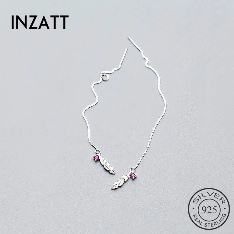 INZATT Long Chain Tassel Dangle Drop Earrings Bohemia Feather Cherry Red Zircon For Charm Women Rose gold Color Jewelry gift
INZATT Long Chain Tassel Dangle Drop Earrings Bohemia Feather Cherry Red Zircon For Charm Women Rose gold Color Jewelry gift