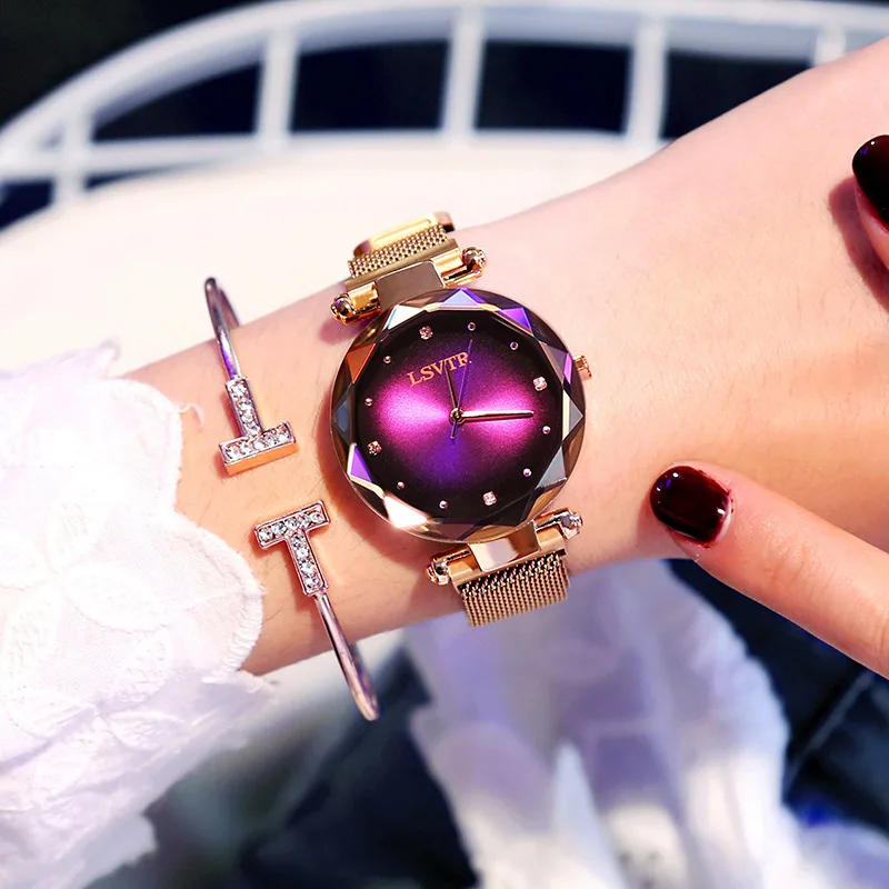 Luxury Rose Gold Women Watches Fashion Diamond Ladies Starry Sky Magnet Watch Waterproof Female Wristwatch For Gift Clock 2019
Luxury Rose Gold Women Watches Fashion Diamond Ladies Starry Sky Magnet Watch Waterproof Female Wristwatch For Gift Clock 2019