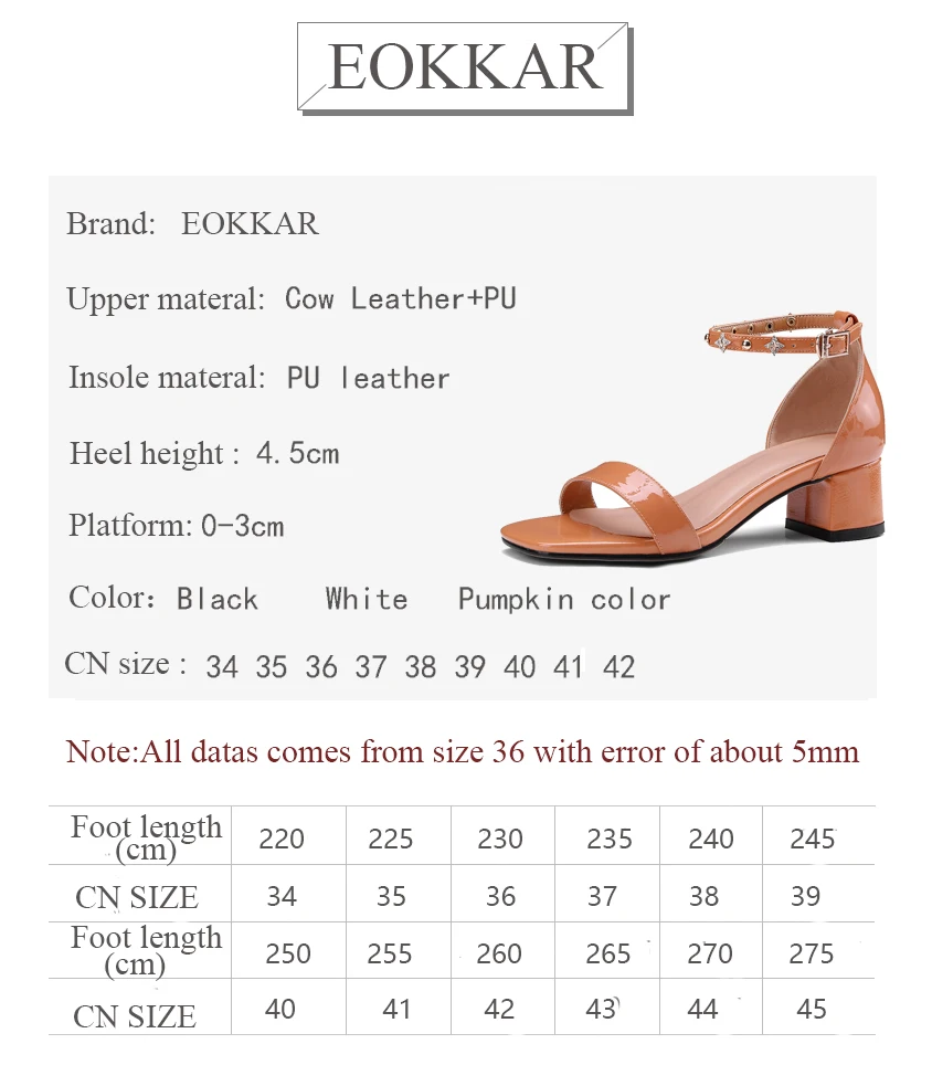 Eokkar 2019 Med Heels Women Shoes Cow Leather+Pu Square Toe Fashion Casual Shoes Buckle Strap Women Pumps Rivet Big Size 34-42
Eokkar 2019 Med Heels Women Shoes Cow Leather+Pu Square Toe Fashion Casual Shoes Buckle Strap Women Pumps Rivet Big Size 34-42